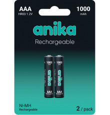 Батарейка перезаряжаемая AAA Anika HR03 1000mAh x2